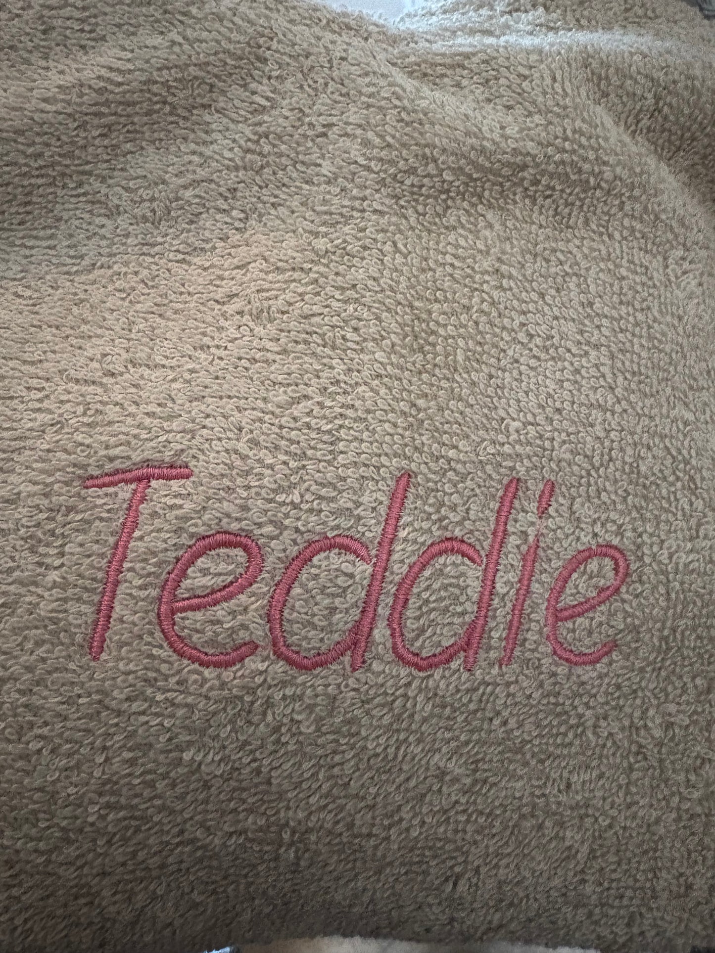 Badponcho Kind met naam - Zand (0-2 jaar)