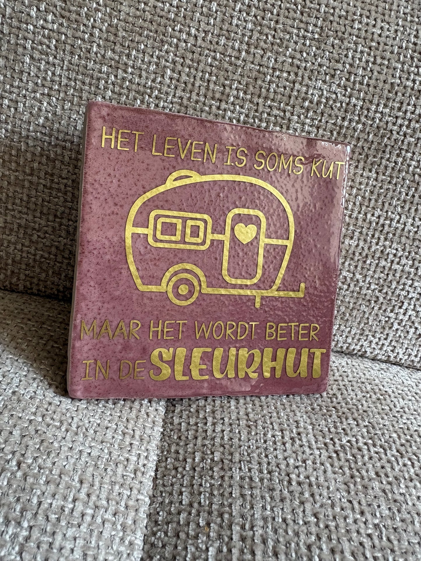 Tegeltje met tekst Sleurhut