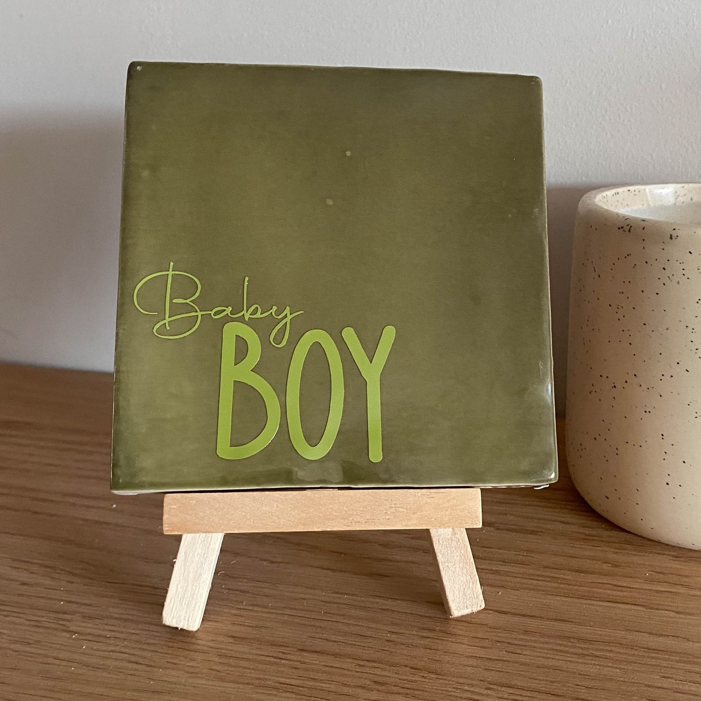 Tegeltje met tekst Baby boy
