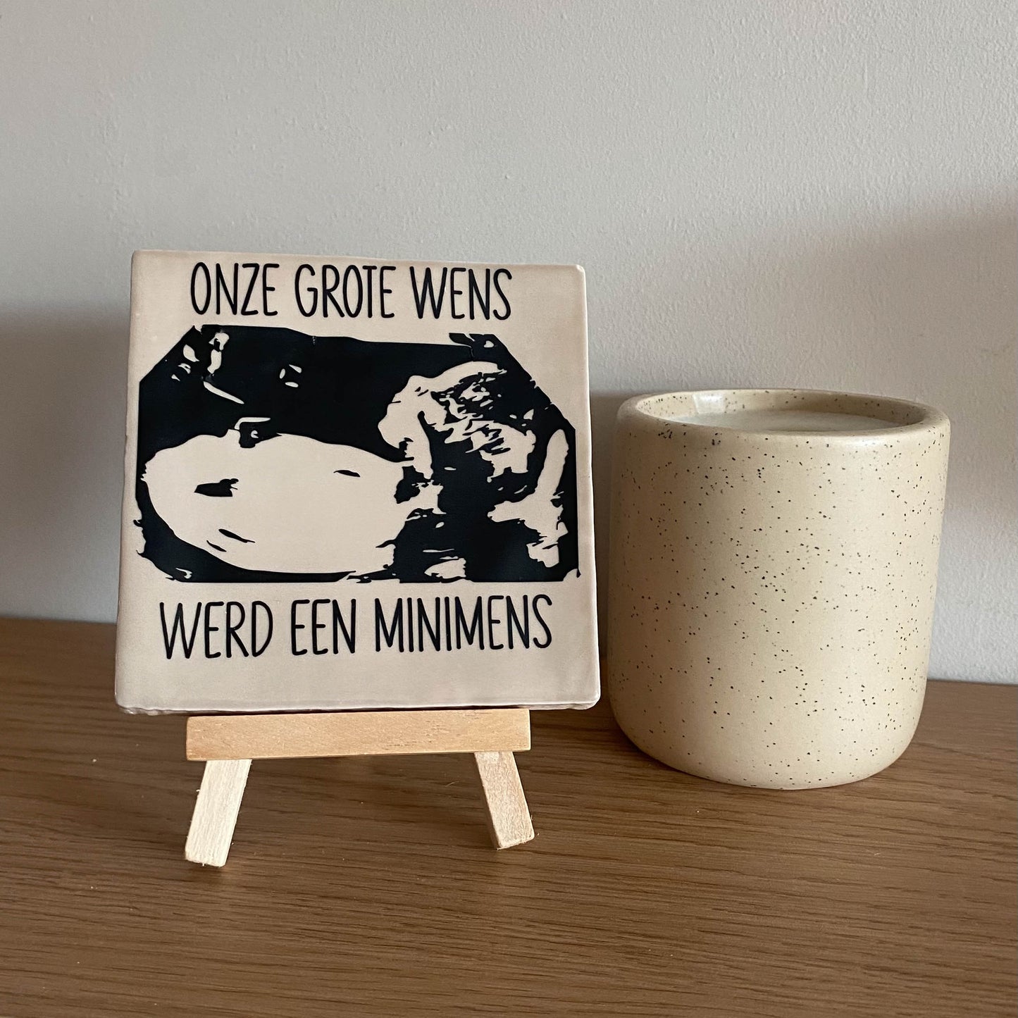 Tegeltje met echofoto - Grote wens
