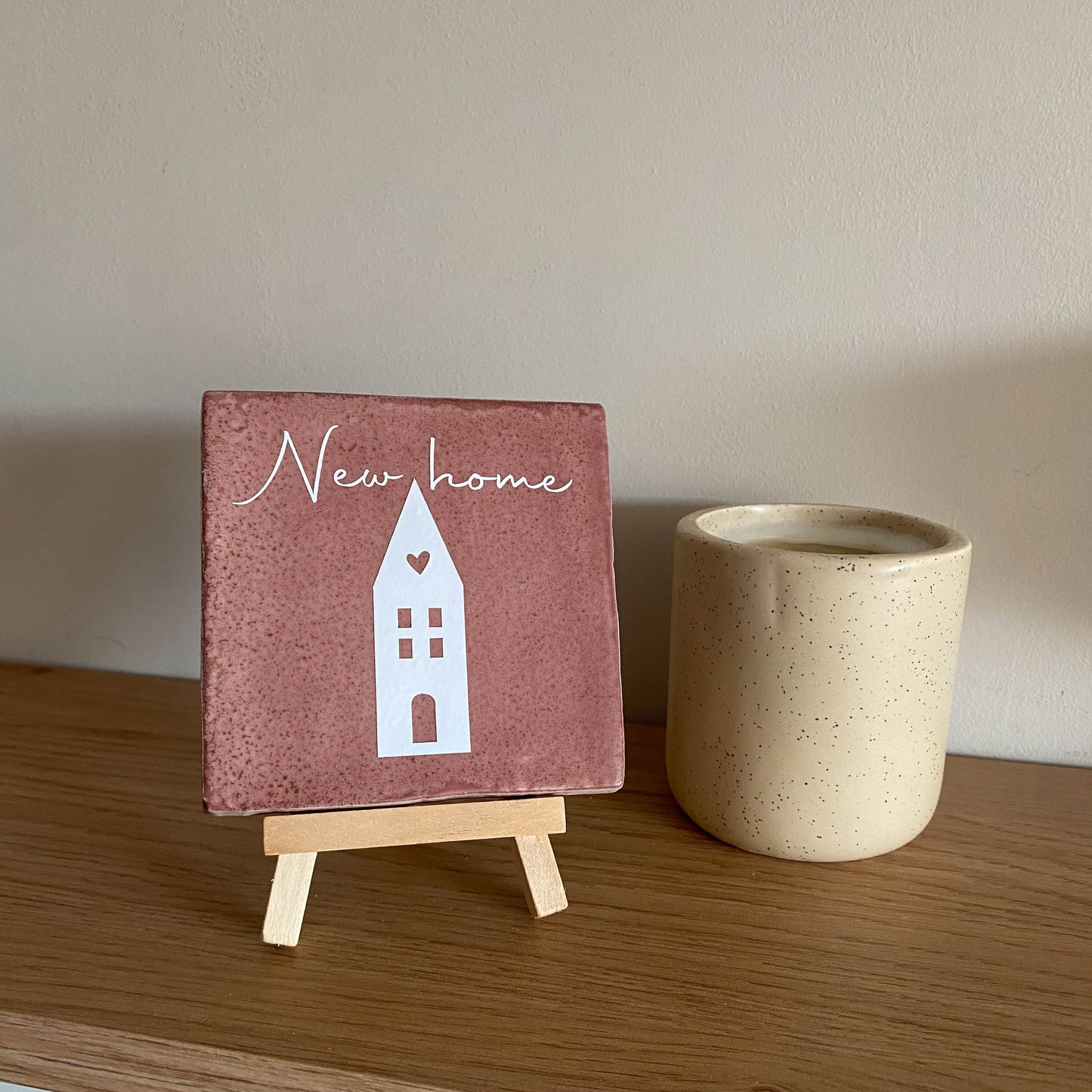 Tegeltje met tekst New Home