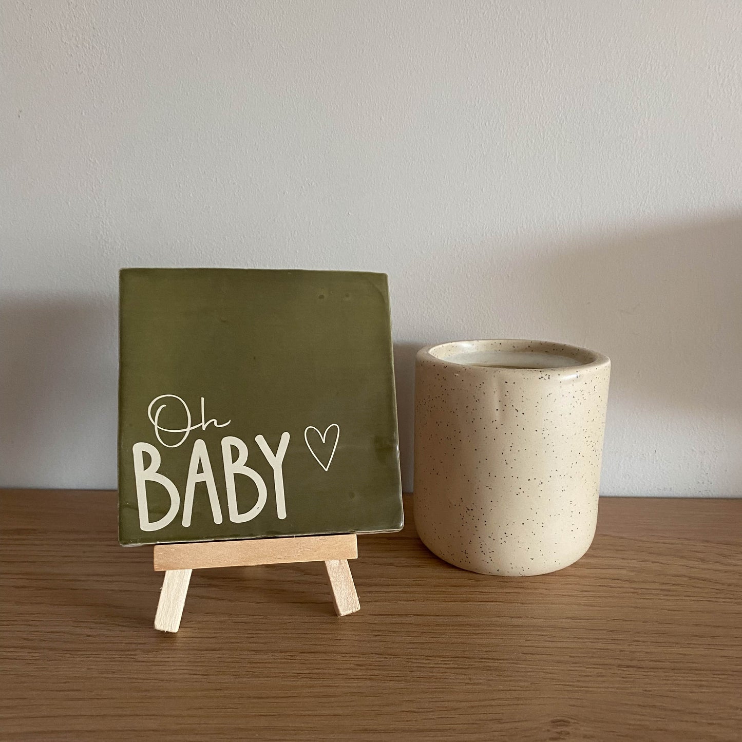 Tegeltje met tekst Oh Baby!