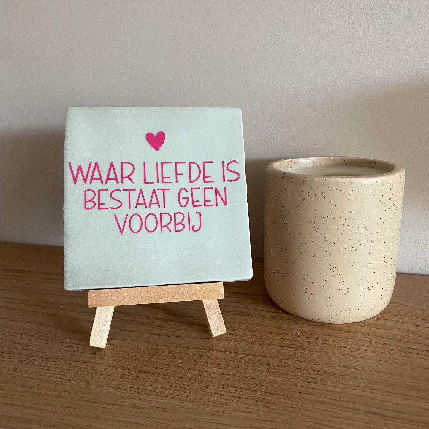 Tegeltje met tekst - Waar liefde is