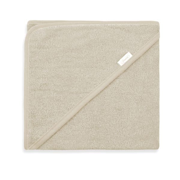 Badcape met naam - Zand - Pienies