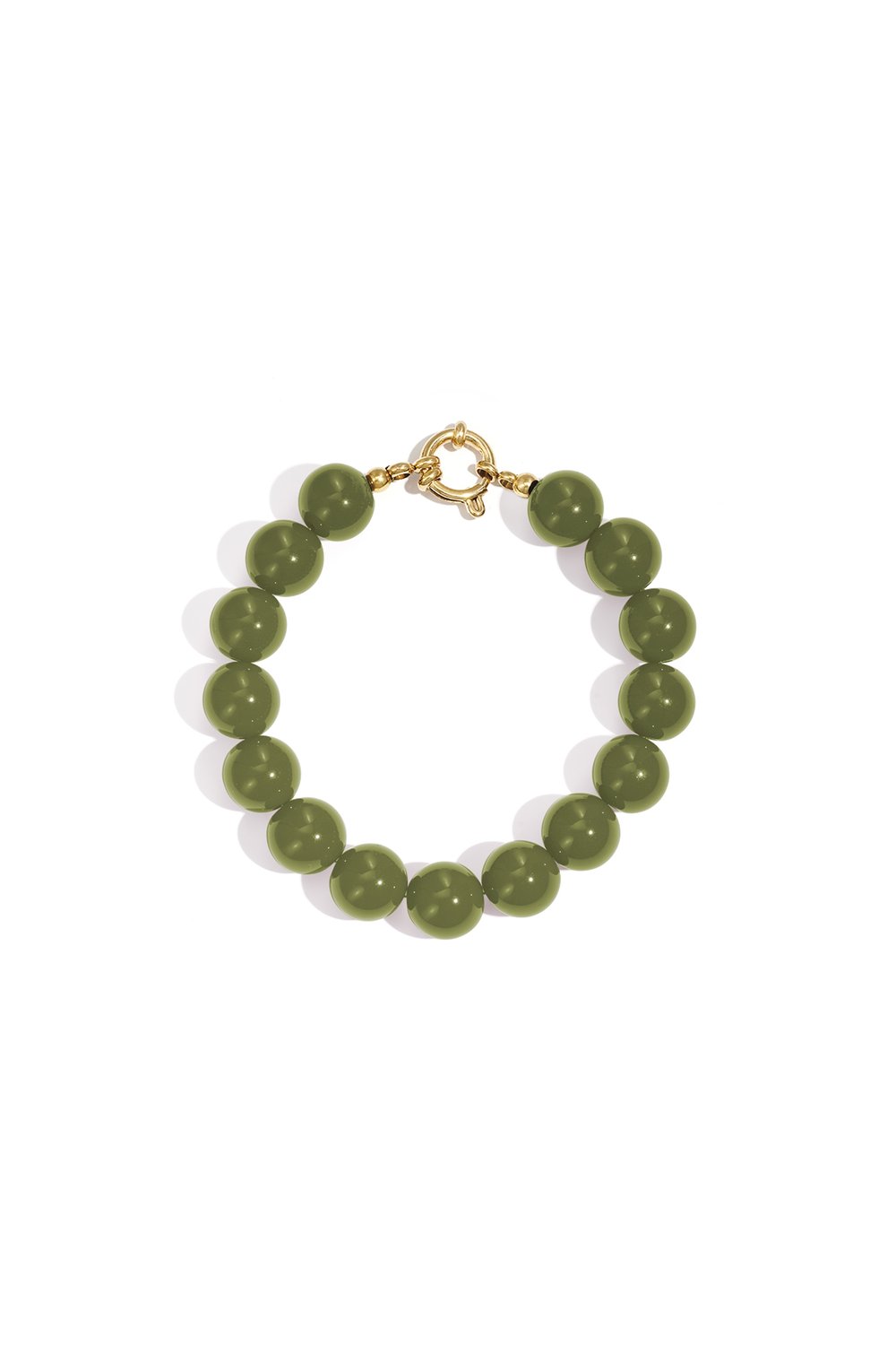 Armbandje 12 mm kralen - Groen