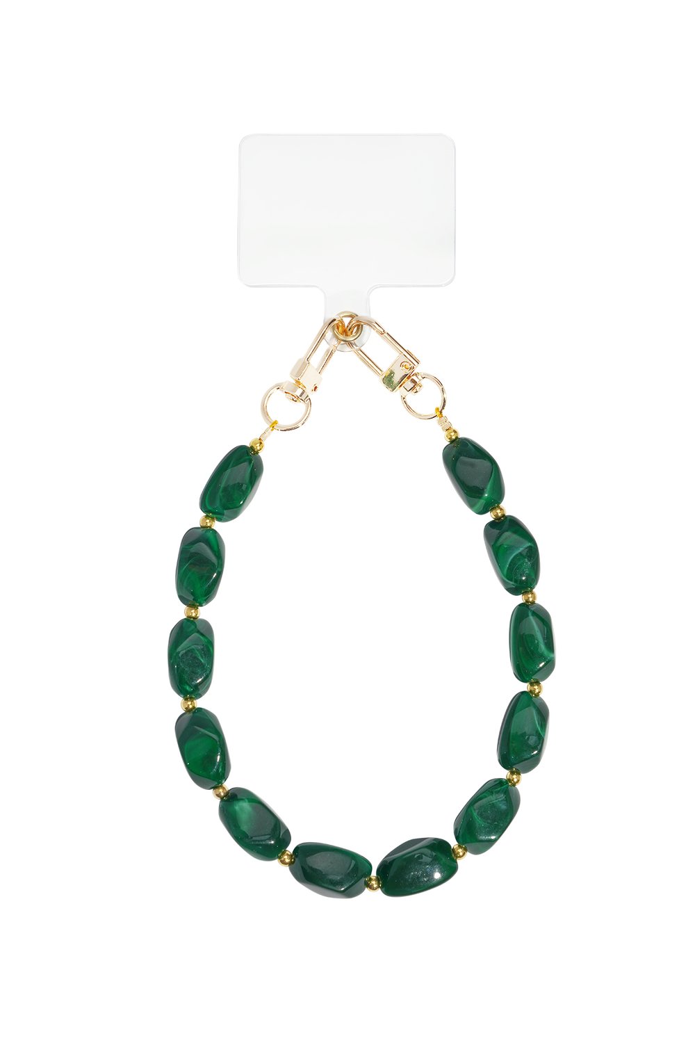 Telefoonkoord pols kralen - Groen