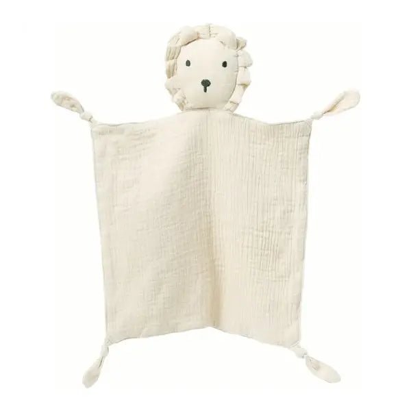 Knuffeldoekje leeuw met naam - Beige - Pienies