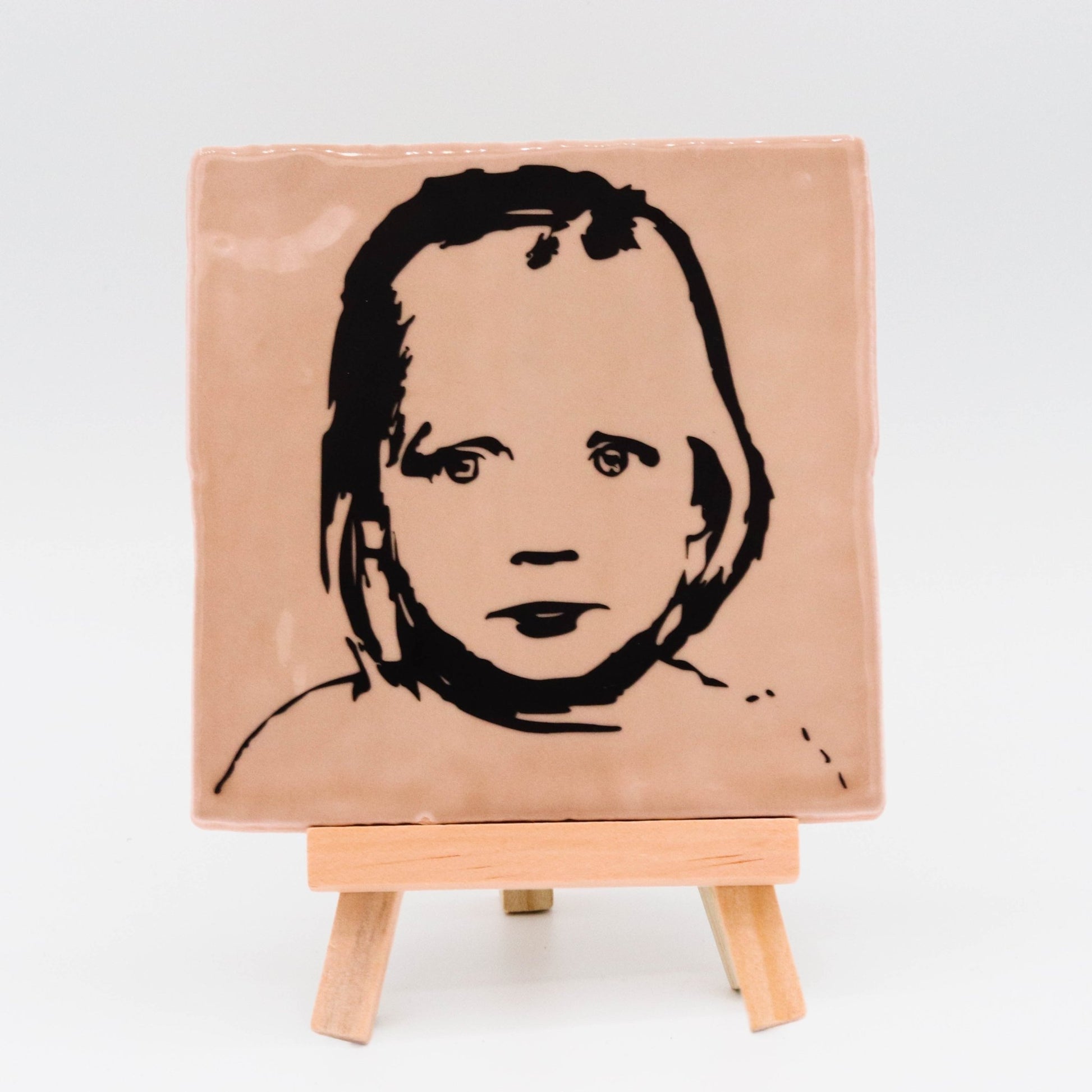 Tegeltje met foto - Pienies