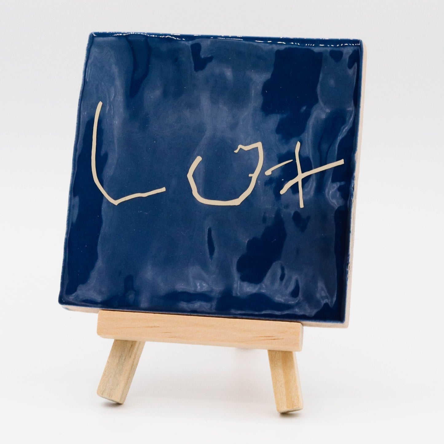 Tegeltje met handschrift - Pienies