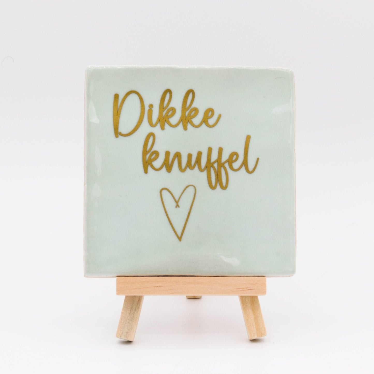 Tegeltje met tekst Dikke knuffel - Pienies