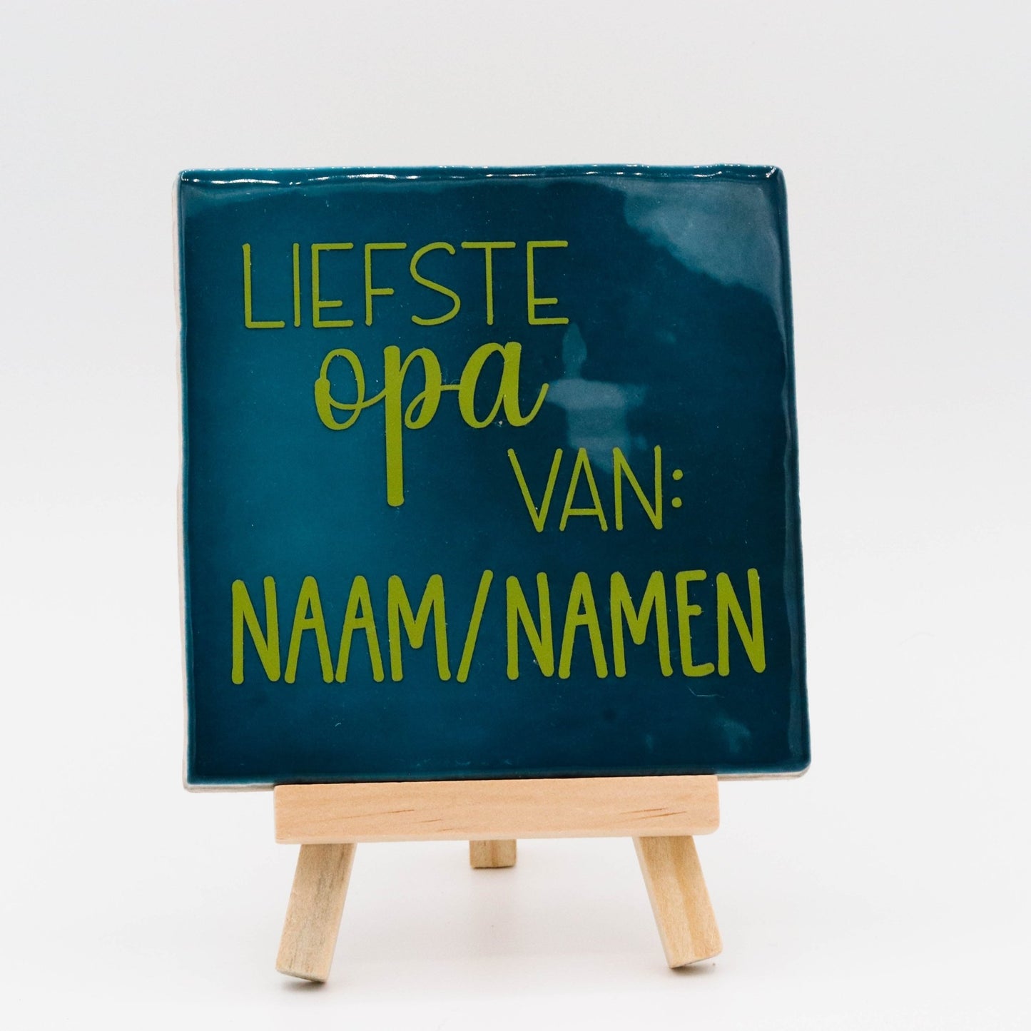 Tegeltje met tekst Liefste opa van - Pienies