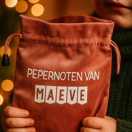 Pepernotenzakjes met naam gratis bedrukken bij Pienies.nl