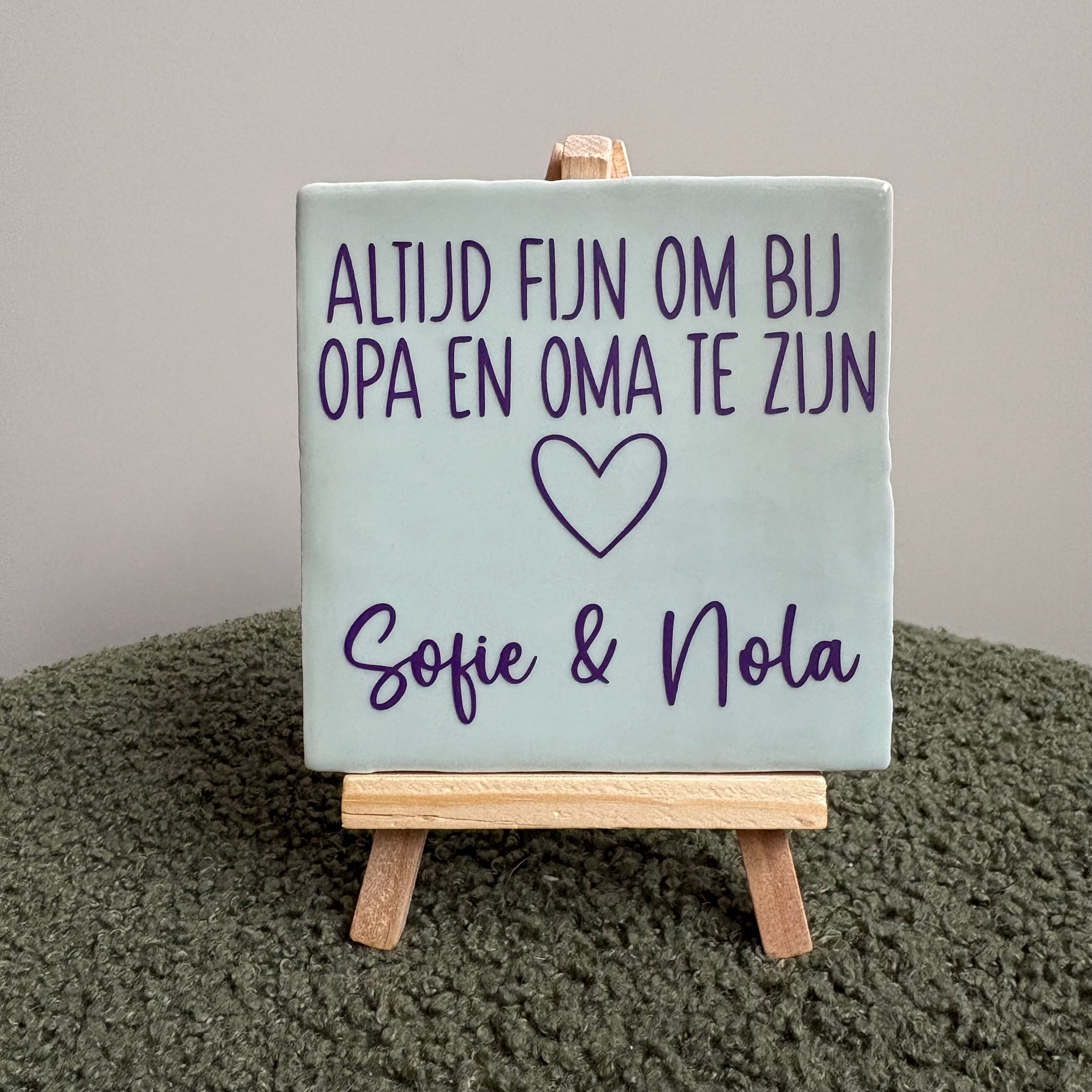 Tegeltje Altijd fijn om bij opa en oma te zijn