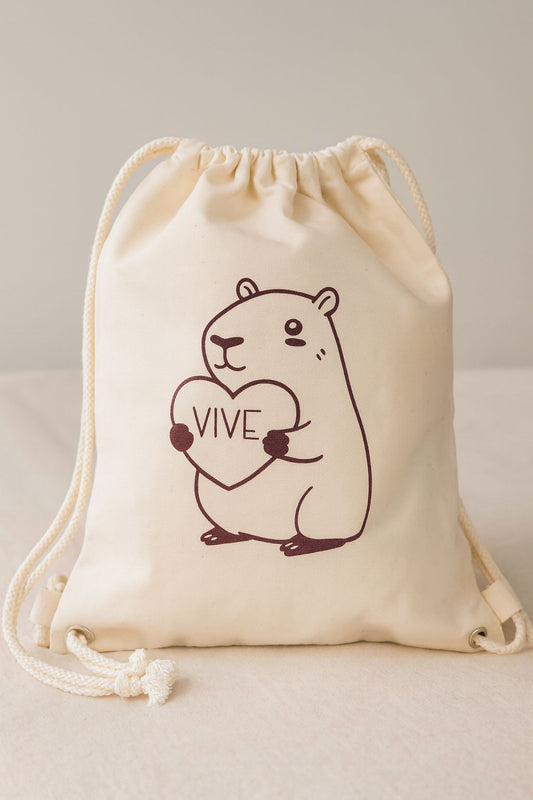 Gymtas- beige Capibara