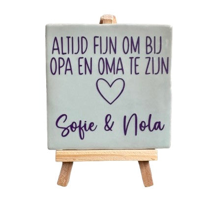 Tegeltje Altijd fijn om bij opa en oma te zijn