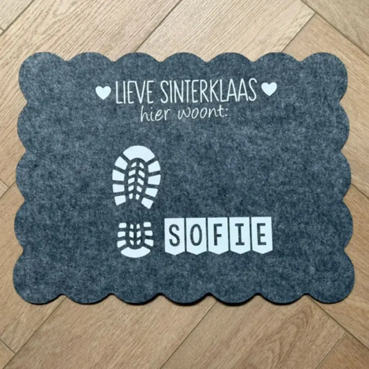 Schoenzetmat met naam - 1 kind