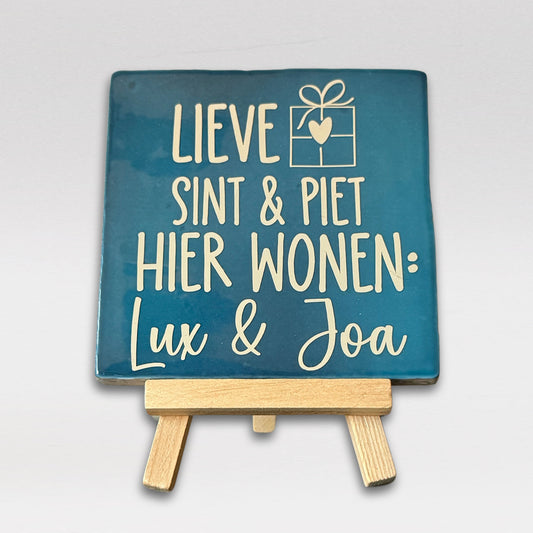 Tegeltje - Sinterklaas (met namen kind)