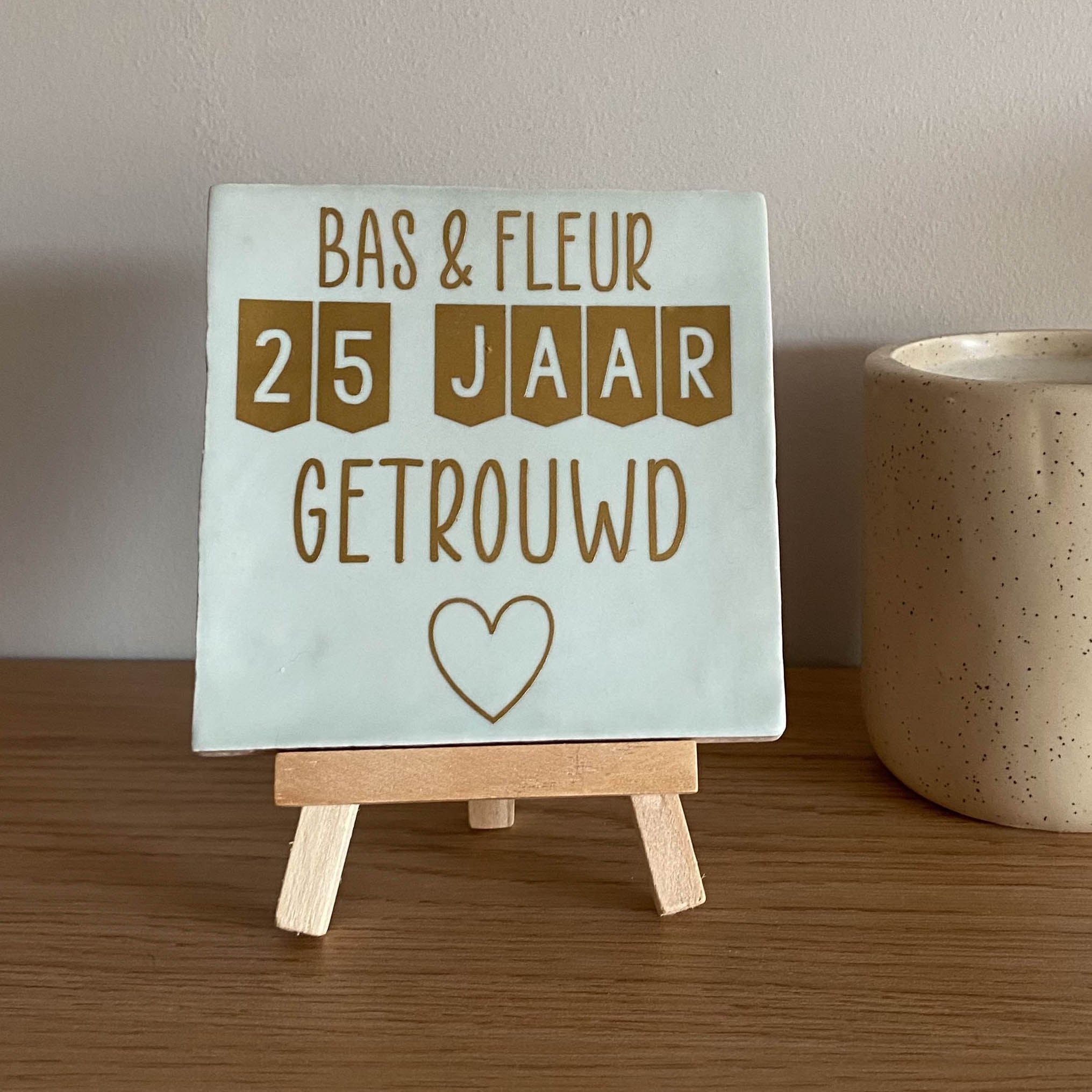 Tegeltje 25 jaar getrouwd