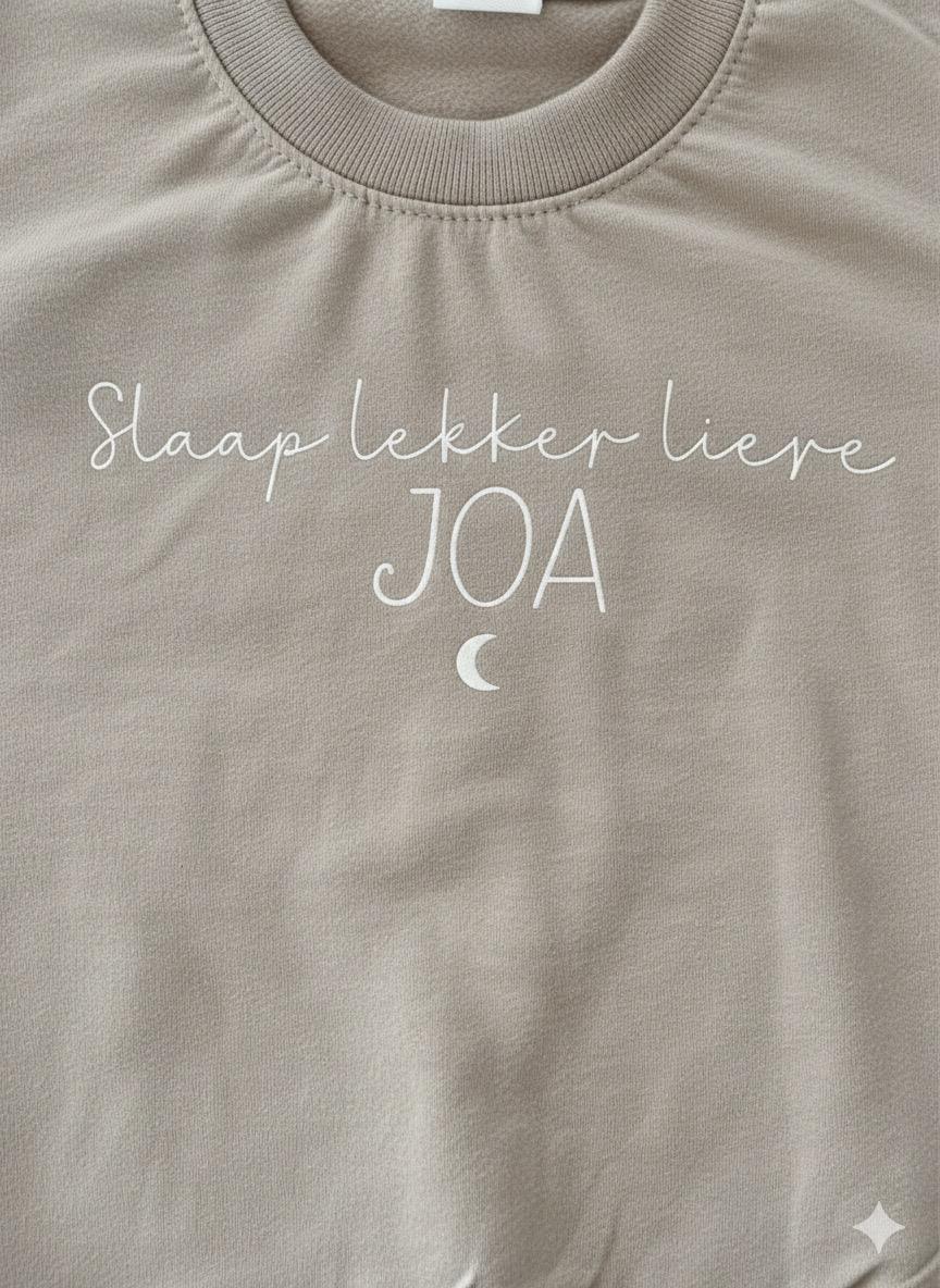 Pyjama naam - Slaap lekker lieve
