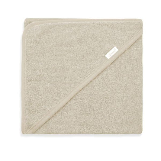 Badcape met naam - Zand - Pienies