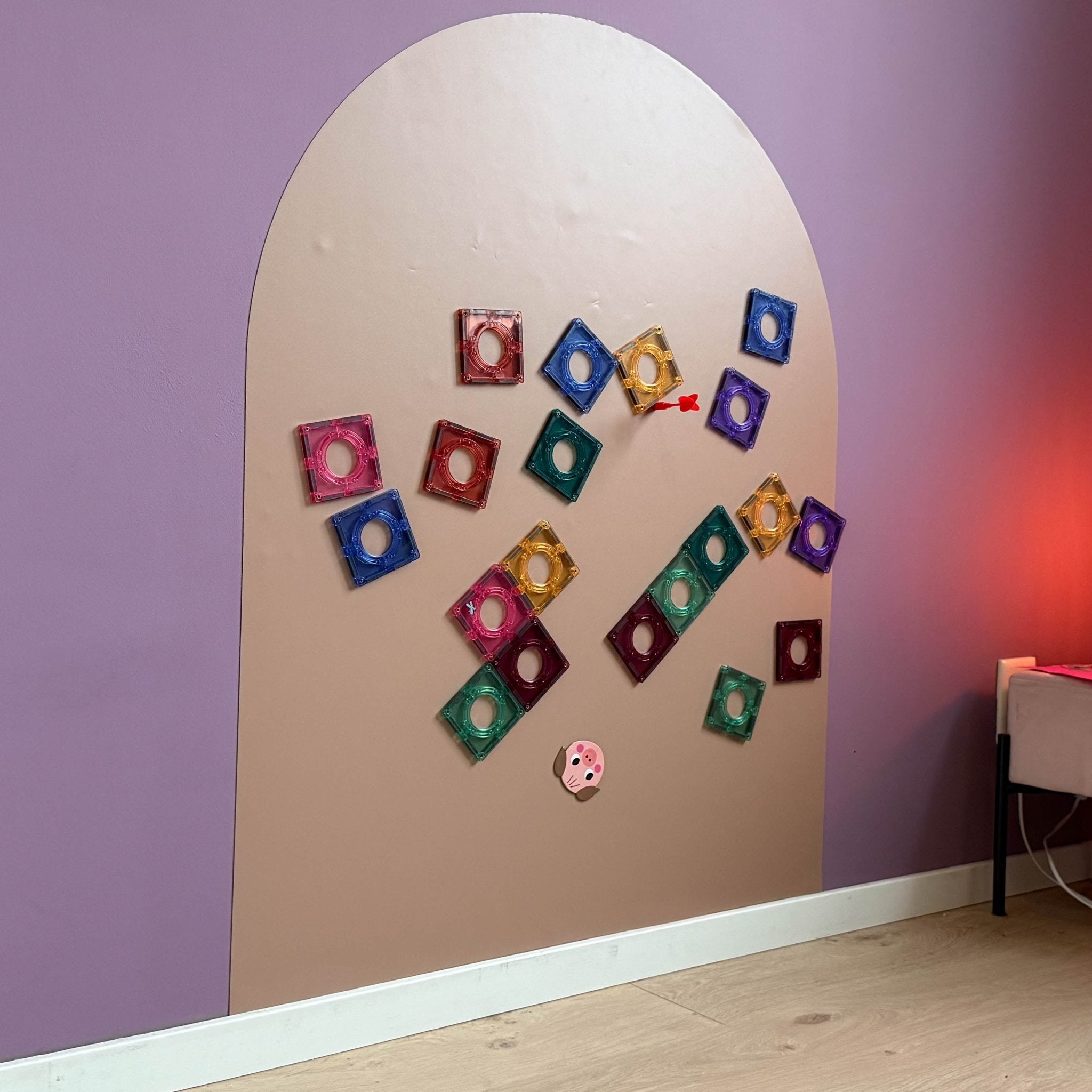 Magnetische muursticker Boog 80x100 - Beige - Pienies