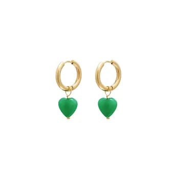 Oorbellen Hartje Groen - Pienies
