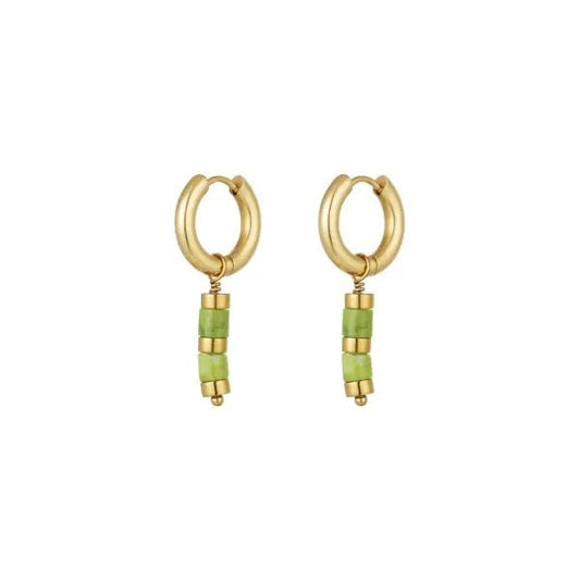 Oorbellen Noé Groen - Pienies