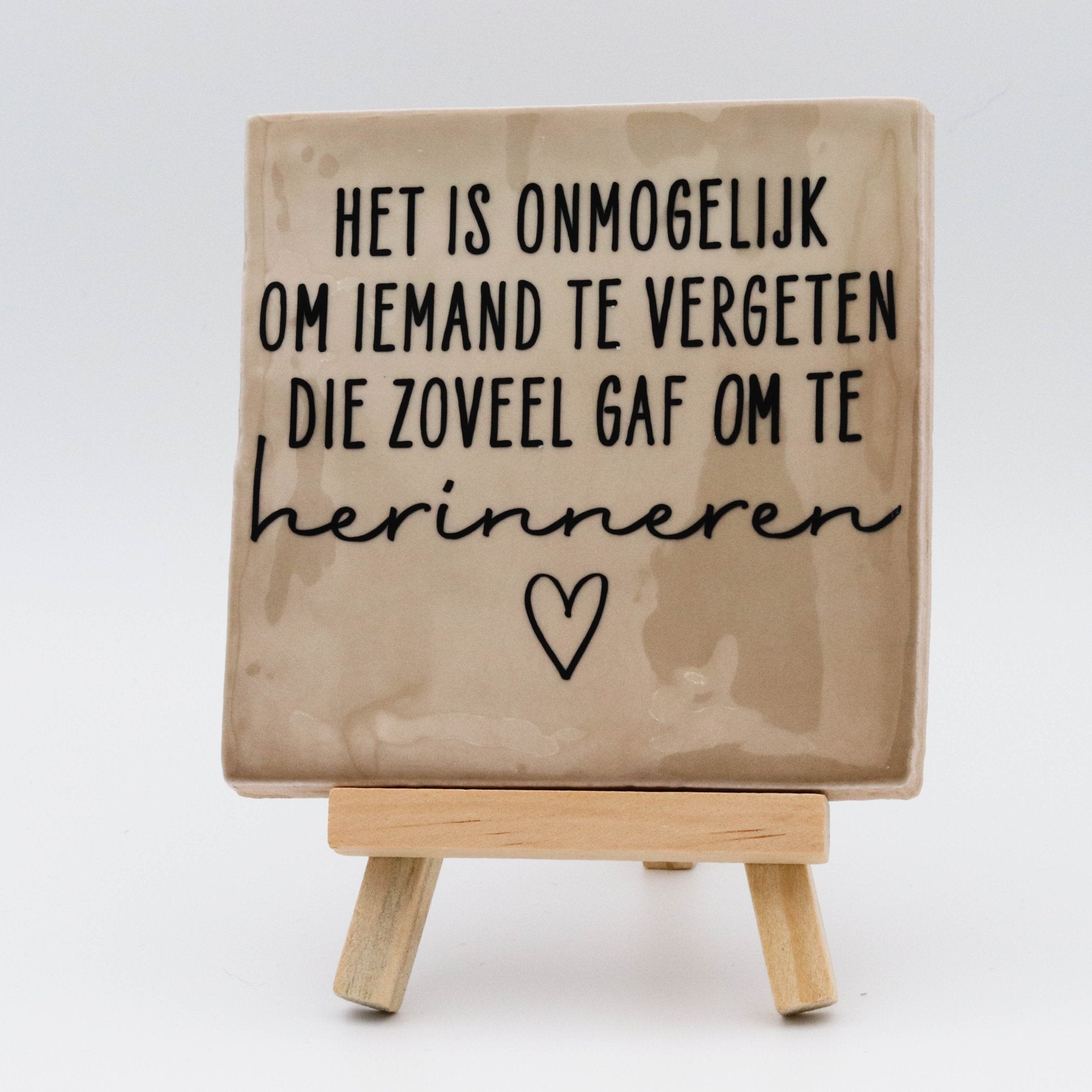 Tegeltje met tekst - Zoveel te herinneren - Pienies