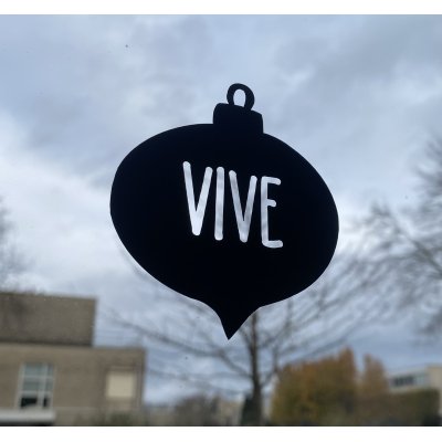 Raamsticker kerstbal Vive