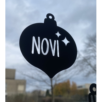 Raamsticker kerstbal Novi