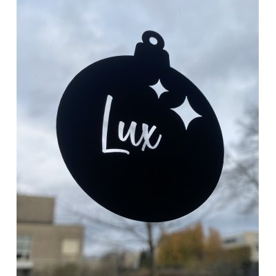 Raamsticker kerstbal Lux