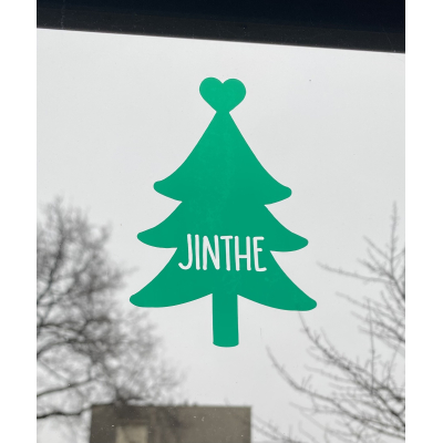 Raamsticker kerstboom Jinthe